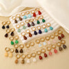Jewelry Stainless Steel Water Dropshaped Electroplated Simple Women's Earrings