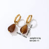 Jewelry Stainless Steel Water Dropshaped Electroplated Simple Women's Earrings