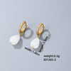 Jewelry Stainless Steel Water Dropshaped Electroplated Simple Women's Earrings