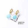 Jewelry Stainless Steel Water Dropshaped Electroplated Simple Women's Earrings