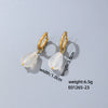 Jewelry Stainless Steel Water Dropshaped Electroplated Simple Women's Earrings