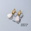 Jewelry Stainless Steel Water Dropshaped Electroplated Simple Women's Earrings