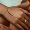 Jewelry Stainless Steel Zircon Bracelet Geometric Style Electroplating For Women