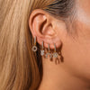 Jewelry Stainless Steel Zircon Geometric Elements Handmade Pvd Electroplated Niche Trendy Earrings