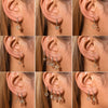 Jewelry Stainless Steel Zircon Geometric Elements Handmade Pvd Electroplated Niche Trendy Earrings