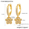 Jewelry Stainless Steel Zircon Geometric Elements Handmade Pvd Electroplated Niche Trendy Earrings