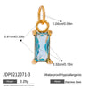 Jewelry Stainless Steel Zircon Pendant Electroplated Birthstone Water Drop Pearl