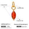 Jewelry Stainless Steel Zircon Pendant Electroplated Birthstone Water Drop Pearl