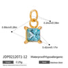Jewelry Stainless Steel Zircon Pendant Electroplated Birthstone Water Drop Pearl