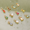 Jewelry Stainless Steel Zircon Pendant Electroplated Birthstone Water Drop Pearl