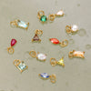 Jewelry Stainless Steel Zircon Pendant Electroplated Birthstone Water Drop Pearl