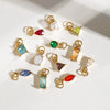Jewelry Stainless Steel Zircon Pendant Electroplating Birthstone Water Drop Design