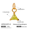 Jewelry Stainless Steel Zircon Pendant Electroplating Birthstone Water Drop Design