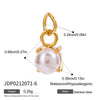 Jewelry Stainless Steel Zircon Pendant Electroplating Birthstone Water Drop Design