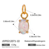 Jewelry Stainless Steel Zircon Pendant Electroplating Birthstone Water Drop Design