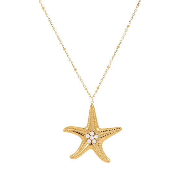 Jewelry Starfish Pearl Stainless Steel 18K Geometric Electroplating Women's