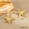 Jewelry Starfish Pearl Stainless Steel 18K Geometric Electroplating Women's