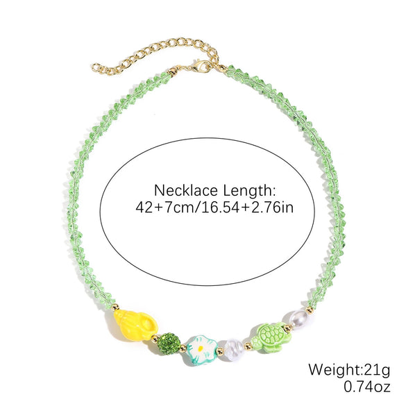 Jewelry Starfish Shell Artificial Crystal Marine Life Set With Diamonds Necklace Bracelet For Women