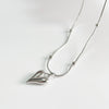 Jewelry 925 Sterling Silver Geometric Heart Necklace For Women