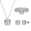 Jewelry 925 Sterling Silver Round Zircon Electroplating Women's