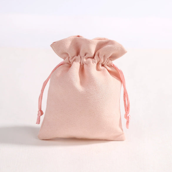 Jewelry Storage Bag Flannel Velvet Brocade Drawstring Wooden Material