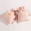 Jewelry Storage Bag Flannel Velvet Brocade Drawstring Wooden Material