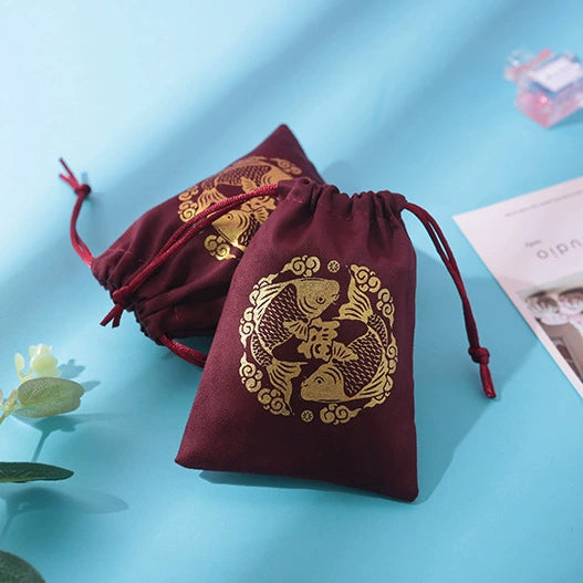 Jewelry Storage Bag Flannel Velvet Drawstring Cloth