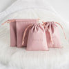 Jewelry Storage Bag Pu Leather Drawstring