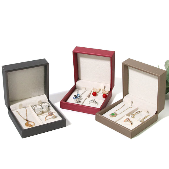 Jewelry Storage Box Brushed Leather Threepiece