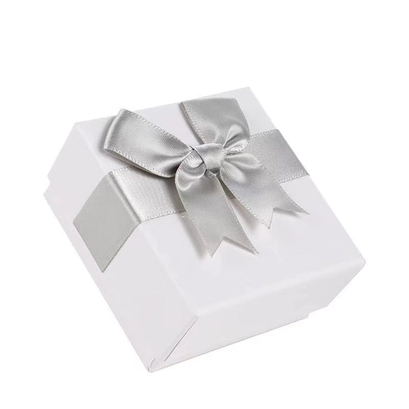 Jewelry Storage Gift Box For Necklace Ring Earrings With White Bow Women's