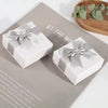 Jewelry Storage Gift Box With White Bow For Necklace Ring Earrings