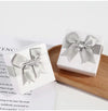 Jewelry Storage Gift Box With White Bow For Necklace Ring Earrings