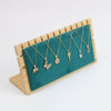 Jewelry Storage Rack Bamboo Wood Microfiber Square Highend