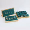 Jewelry Storage Rack Bamboo Wood Microfiber Square Highend