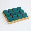 Jewelry Storage Rack Bamboo Wood Microfiber Square Highend