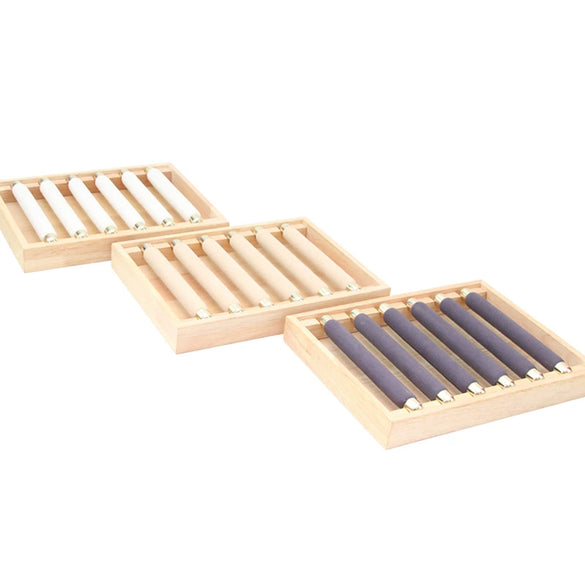 Jewelry Storage Tray Ring Display Tray Movable Ring Stick Display Props Flannel Solid Wood Rectangle Splicing