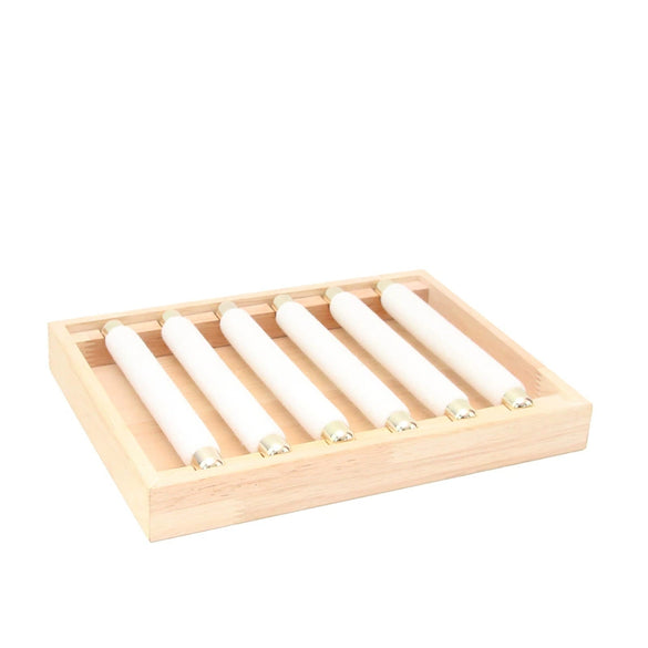 Jewelry Storage Tray Ring Display Tray Movable Ring Stick Display Props Flannel Solid Wood Rectangle Splicing