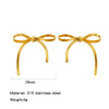 Jewelry Suit Bow Geometric Style Titanium Steel And Stainless Steel Blade Chain Electroplated