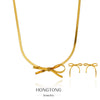 Jewelry Suit Bow Geometric Style Titanium Steel And Stainless Steel Blade Chain Electroplated