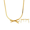 Jewelry Suit Bow Geometric Style Titanium Steel And Stainless Steel Blade Chain Electroplated