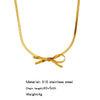 Jewelry Suit Bow Geometric Style Titanium Steel And Stainless Steel Blade Chain Electroplated