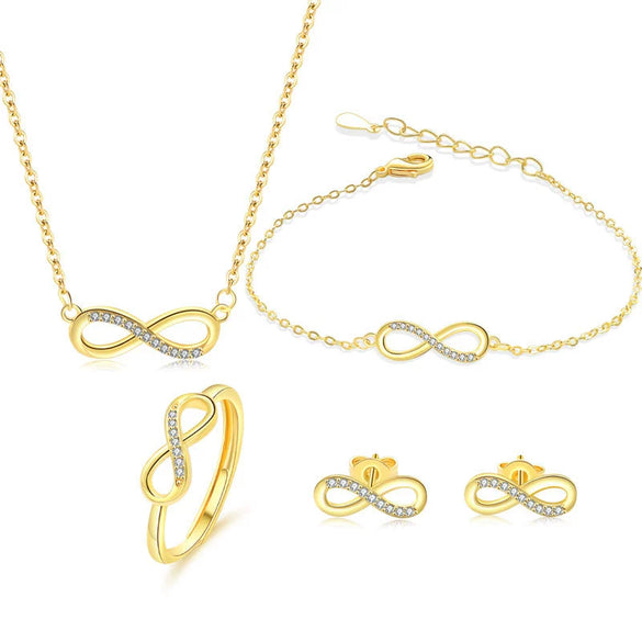 Jewelry Suit Copper Geometric 8Shaped Electroplated