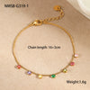 Jewelry Suit Stainless Steel Necklace Bracelet Geometric Tassel Pendant Electroplating