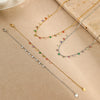 Jewelry Suit Stainless Steel Necklace Bracelet Geometric Tassel Pendant Electroplating