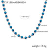 Jewelry Suit 316L Stainless Steel Chain Pattern Mixed Color 3A Zircon Pvd Vacuum Plating Bracelet And Necklace