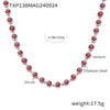 Jewelry Suit 316L Stainless Steel Chain Pattern Mixed Color 3A Zircon Pvd Vacuum Plating Bracelet And Necklace
