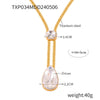 Jewelry Suit 316L Stainless Steel Inlaid Zircon Electroplating Chain Style Pendant Niche Design