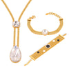 Jewelry Suit 316L Stainless Steel Inlaid Zircon Electroplating Chain Style Pendant Niche Design