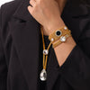 Jewelry Suit 316L Stainless Steel Inlaid Zircon Electroplating Chain Style Pendant Niche Design