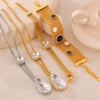 Jewelry Suit 316L Stainless Steel Inlaid Zircon Electroplating Chain Style Pendant Niche Design
